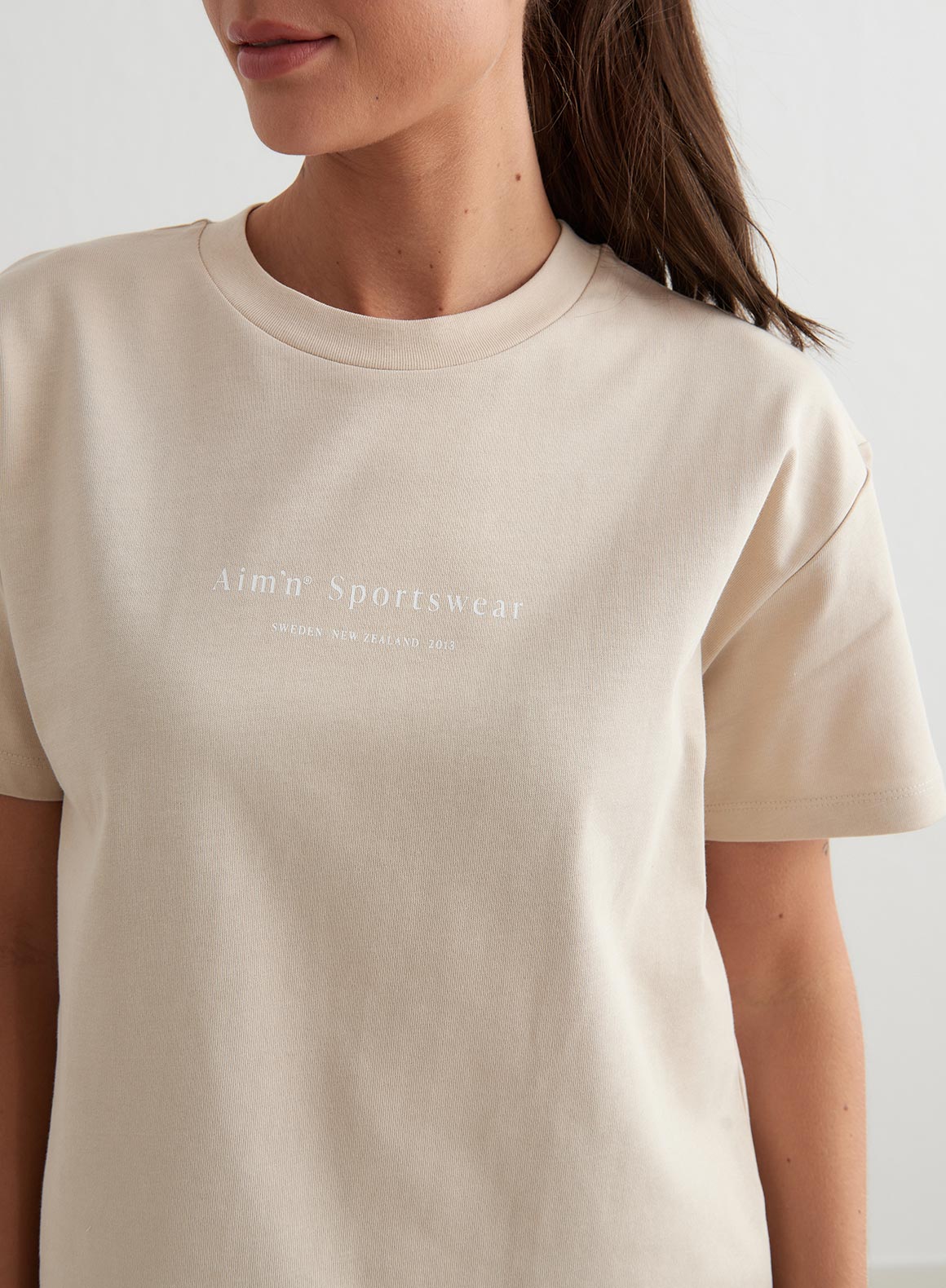 Cafe Au Lait Serif Boxy T-shirt