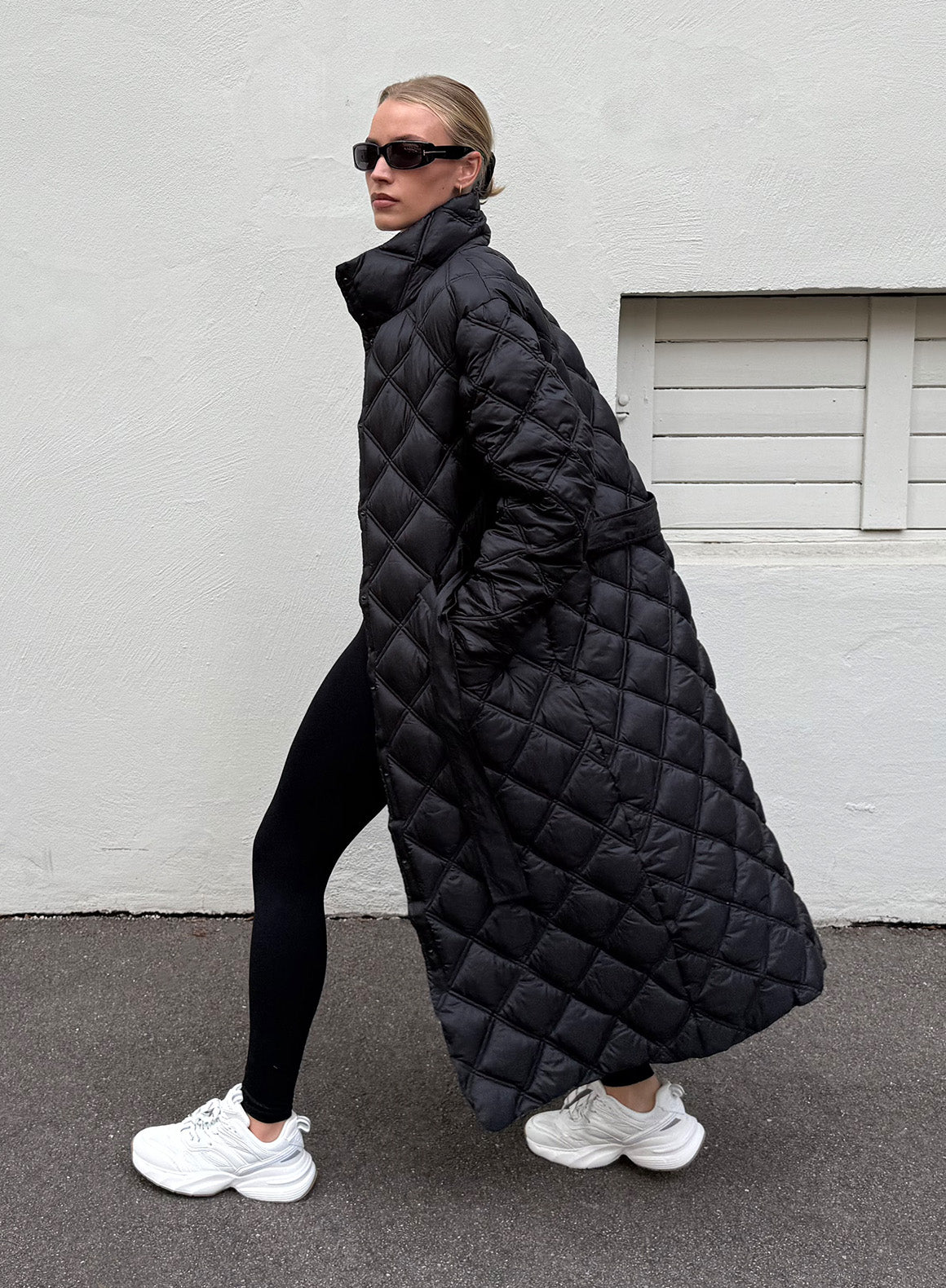 Black Quilted Coat