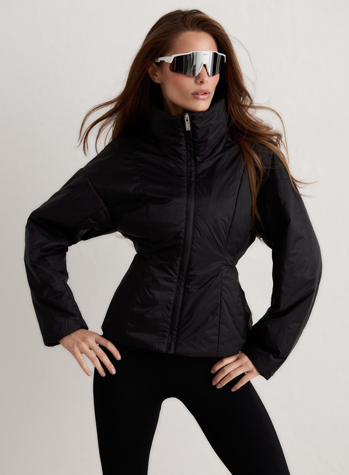 Black High Neck Contour Jacket