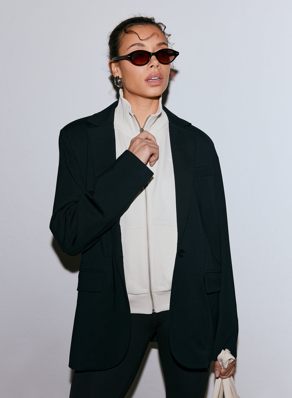 Black Luxe Relaxed Blazer